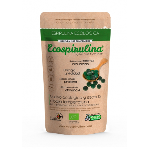 Espirulina ECO pura en Comprimidos producida en España
